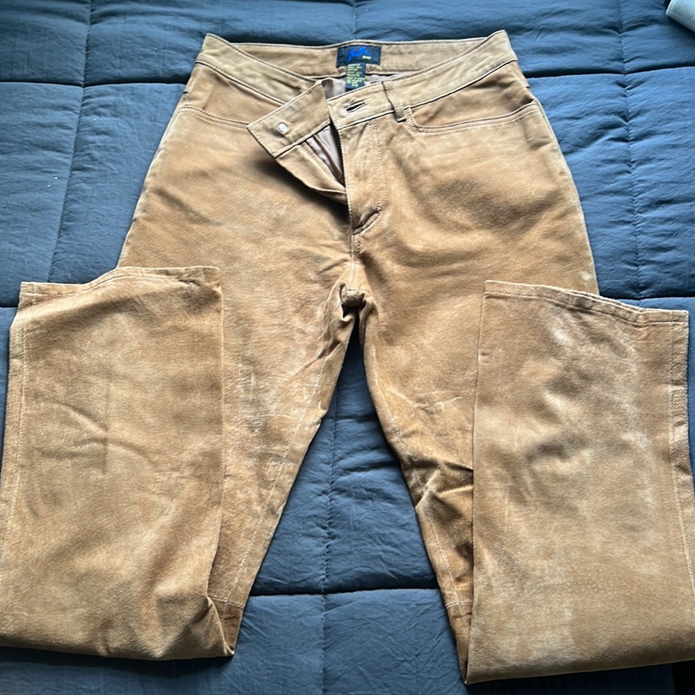 JouJou suede women’s straight leg pants (size 7/8)